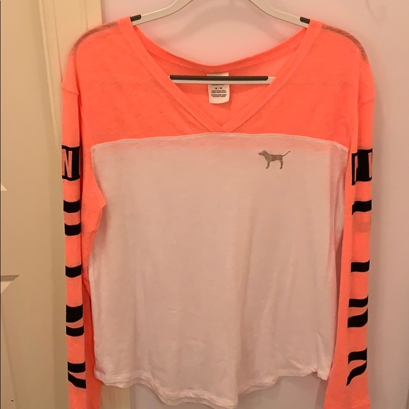 Pinkish- Orange long sleeve t shirt - Picture 1 of 3